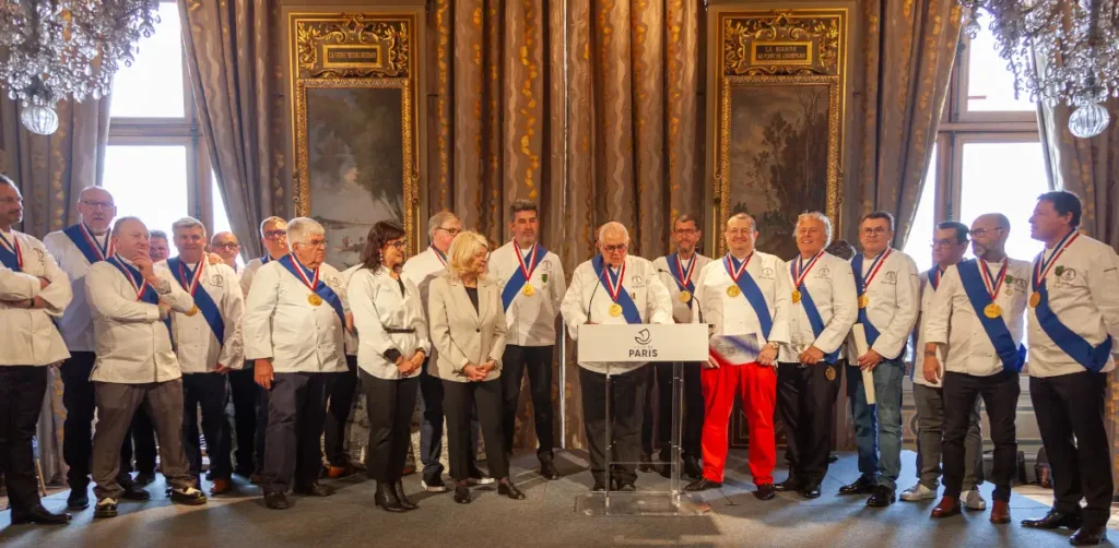 Les cuisiniers de France lors du déjeuner Antonin Carême 2025 à l'hôtel de Ville de Paris